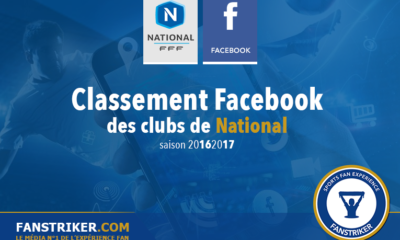 Le classement Facebook des clubs de National