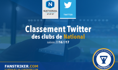 Le classement Twitter des clubs de National 1