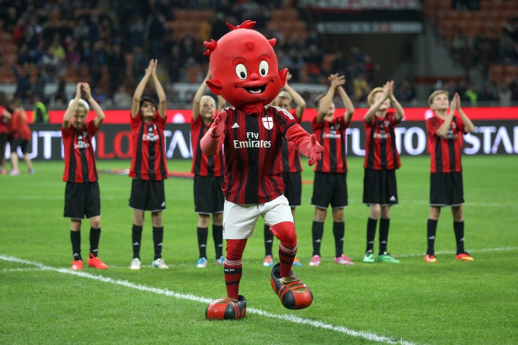 Milanello le petit diablotin, mascotte du Milan AC