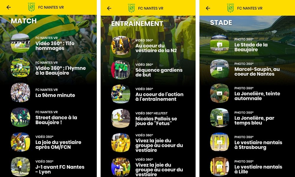 FC Nantes VR, la nouvelle application du FC Nantes