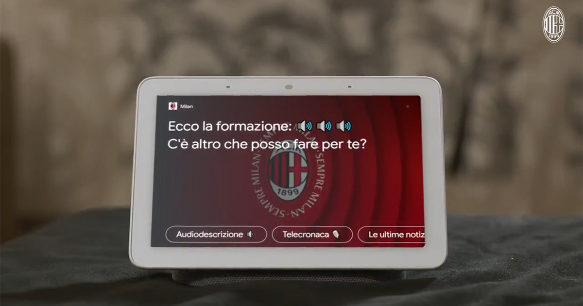 L'expérience fan audio de l'AC Milan avec Google