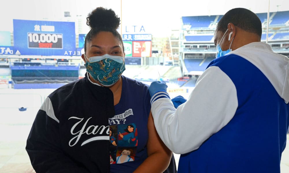 Vaccination au Yankee Stadium