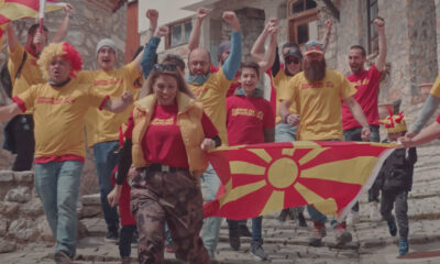 Les fans de l'équipe nationale de Macédoine du Nord