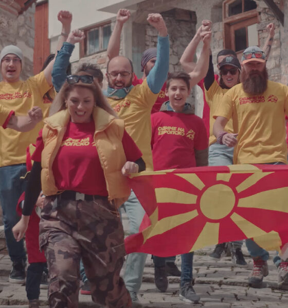 Les fans de l'équipe nationale de Macédoine du Nord