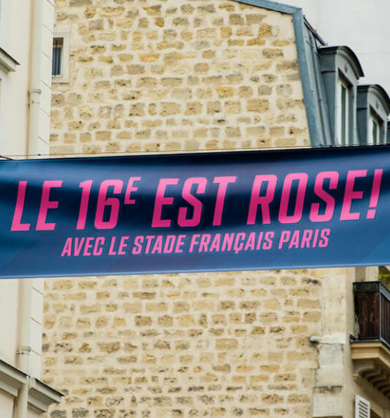Le 16e arrondissement de Paris s'habille aux couleurs du Stade Français Paris