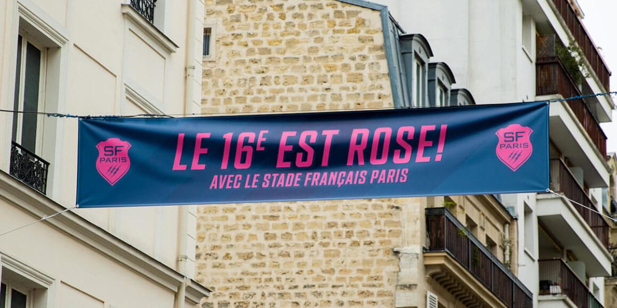 Le 16e arrondissement de Paris s'habille aux couleurs du Stade Français Paris